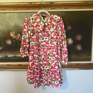 Who What Wear Pink and Green Floral Dress